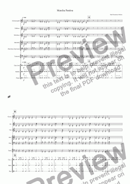 page one of Marcha Festiva (Percussion Ensemble)