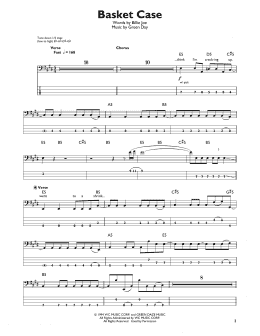 page one of Basket Case (Easy Bass Tab)