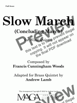 page one of Slow March (Concluding March)