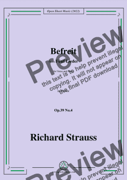 page one of Richard Strauss-Befreit,in f minor,Op.39 No.4