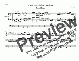 page one of a minor organ prelude