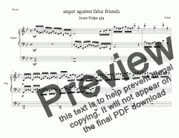 page one of Anger against friends organ work