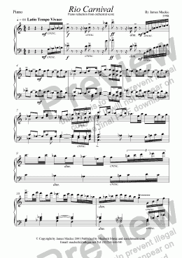 page one of Rio Carnival (Piano red.)