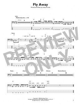 page one of Fly Away (Easy Bass Tab)