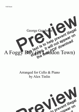 page one of A Foggy Day (in London Town)