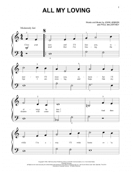 page one of All My Loving (Beginning Piano Solo)