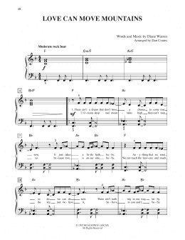 page one of Love Can Move Mountains (Easy Piano)