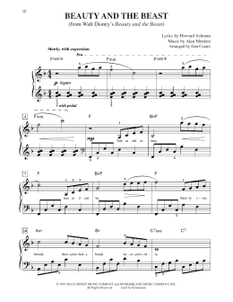 page one of Beauty And The Beast (Easy Piano)