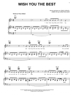 page one of Wish You The Best (Piano, Vocal & Guitar Chords (Right-Hand Melody))