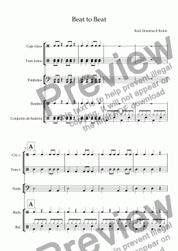 page one of Percussion Quintet (Beat to Beat)