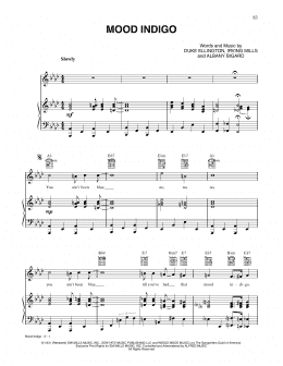 page one of Mood Indigo (Piano, Vocal & Guitar Chords (Right-Hand Melody))