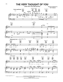 page one of The Very Thought Of You (Piano, Vocal & Guitar Chords (Right-Hand Melody))