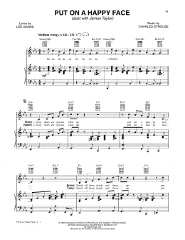 page one of Put On A Happy Face (Piano, Vocal & Guitar Chords (Right-Hand Melody))