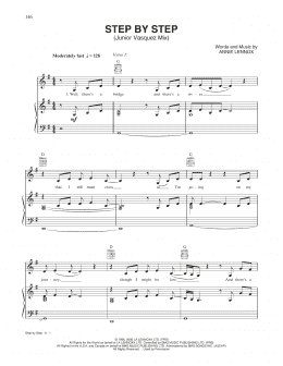 page one of Step By Step (Piano, Vocal & Guitar Chords (Right-Hand Melody))