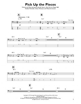 page one of Pick Up The Pieces (Easy Bass Tab)