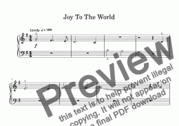 page one of Joy To The World 