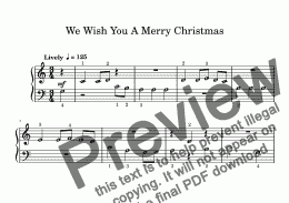 page one of We Wish You A Merry Christmas