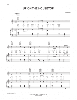 page one of Up On The Housetop (Piano, Vocal & Guitar Chords (Right-Hand Melody))