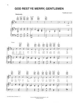 page one of God Rest Ye Merry, Gentlemen (Piano, Vocal & Guitar Chords (Right-Hand Melody))