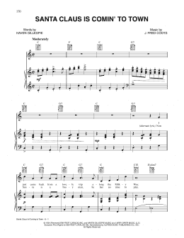 page one of Santa Claus Is Comin' To Town (Piano, Vocal & Guitar Chords (Right-Hand Melody))