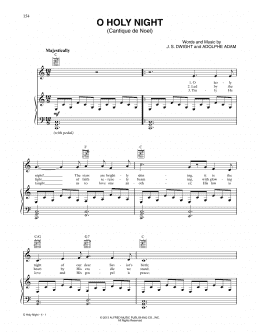 page one of O Holy Night (Piano, Vocal & Guitar Chords (Right-Hand Melody))