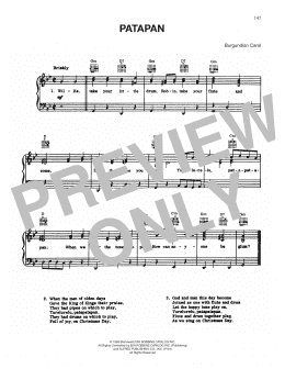 page one of Pat-A-Pan (Willie, Take Your Little Drum) (Piano, Vocal & Guitar Chords (Right-Hand Melody))