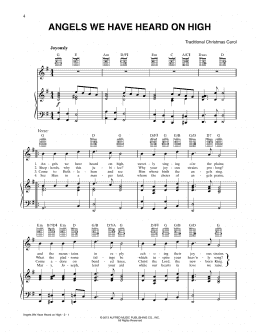 page one of Angels We Have Heard On High (Piano, Vocal & Guitar Chords (Right-Hand Melody))