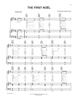 page one of The First Noel (Piano, Vocal & Guitar Chords (Right-Hand Melody))