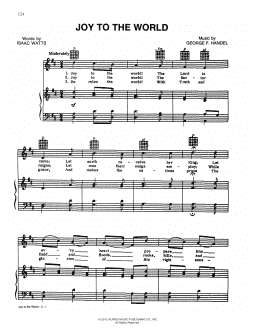 page one of Joy To The World (Piano, Vocal & Guitar Chords (Right-Hand Melody))