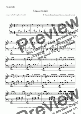 page one of Rhove - Shakerando piano solo