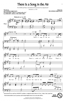 page one of There Is A Song In The Air (SATB Choir)