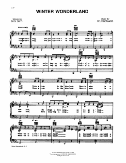 page one of Winter Wonderland (Piano, Vocal & Guitar Chords (Right-Hand Melody))