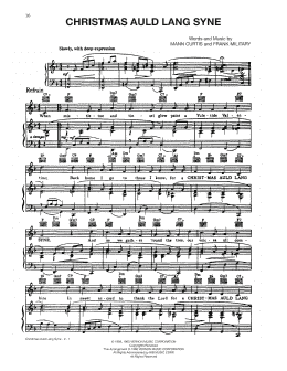 page one of Christmas Auld Lang Syne (Piano, Vocal & Guitar Chords (Right-Hand Melody))