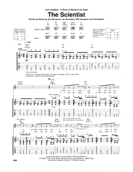 page one of The Scientist (Guitar Tab)