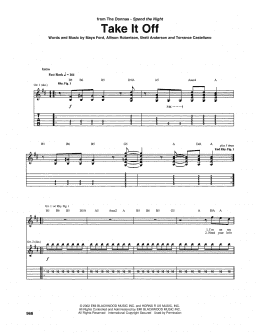 page one of Take It Off (Guitar Tab)