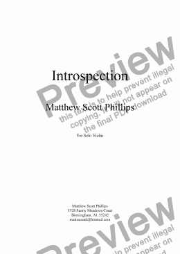 page one of Introspection