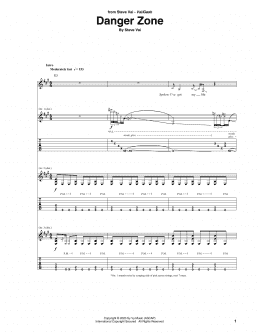 page one of Danger Zone (Guitar Tab)