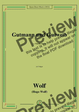 page one of H. Wolf-Gutmann und Gutweib,in F Major,IHW10 No.13