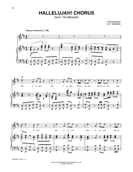 page one of Hallelujah Chorus (Piano, Vocal & Guitar Chords (Right-Hand Melody))