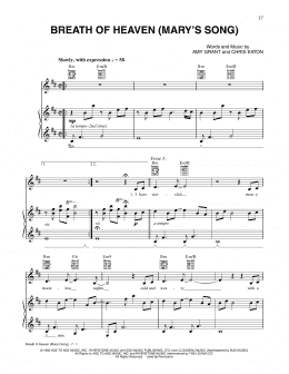 page one of Breath Of Heaven (Mary's Song) (Piano, Vocal & Guitar Chords (Right-Hand Melody))