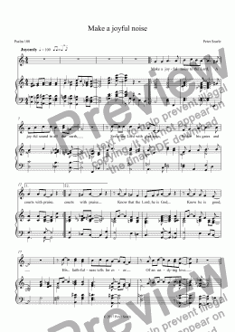 page one of Make a joyful noise