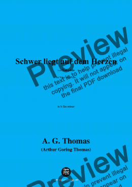 page one of A. G. Thomas-Schwer liegt auf dem Herzen,in b flat minor