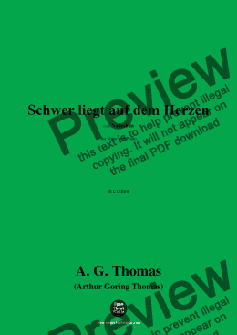 page one of A. G. Thomas-Schwer liegt auf dem Herzen,in c minor