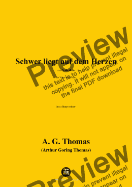 page one of A. G. Thomas-Schwer liegt auf dem Herzen,in c sharp minor