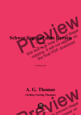 page one of A. G. Thomas-Schwer liegt auf dem Herzen,in f sharp minor