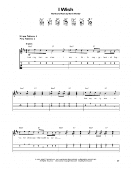 page one of I Wish (Easy Guitar Tab)