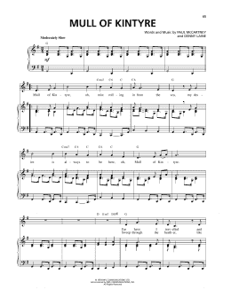 page one of Mull Of Kintyre (Piano & Vocal)