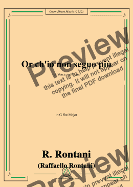 page one of R. Rontani-Or ch'io non seguo più,in G flat Major