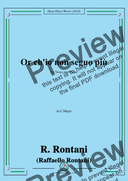 page one of R. Rontani-Or ch'io non seguo più,in G Major