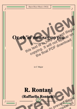 page one of R. Rontani-Or ch'io non seguo più,in C Major